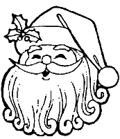 coloriage visage du pere noel